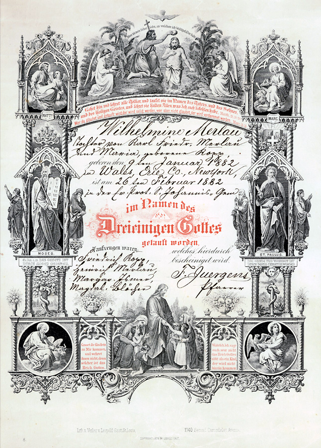 Baptismal Certificate